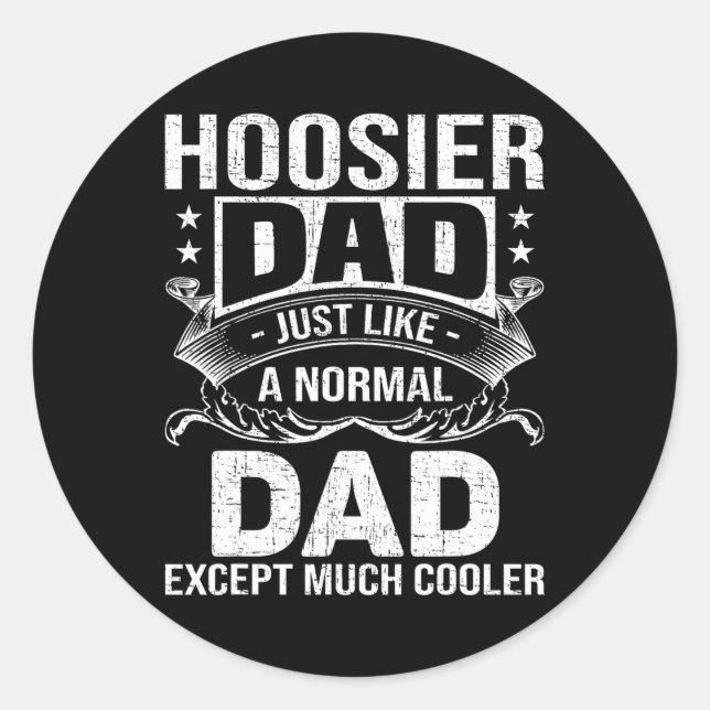 Dad Like Normal Dad But Much Cooler  Classic Round Sticker (Front)