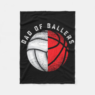 Dad Llers Funny Volleyll Sketll Gift Son Daughter  Fleece Blanket