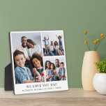 Dad Love You 3 Photo Collage Plaque<br><div class="desc">Elegant keepsake photo plaque to celebrate the best dad ever featuring a 3 photo collage of his children and family, "We Love You Dad" and the names of his children and family.</div>