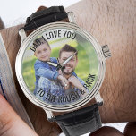 Dad Love You to the Rough and Back Photo Golf Watch<br><div class="desc">Personalized photo watch - perfect for a golf dad - but you are welcome to customize the text as you wish. Upload your favourite photo and it will be displayed with a semi-opaque border overlay, as a base for the typography. The wording currently reads "Dad, we love you to the...</div>