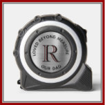 Dad Loved Beyond Measure Steel Grey Monogram<br><div class="desc">What better to encourage and inspire Dad in all his many tasks for the family, then this wonderful tape measure with his monogram and special message. Makes a great (and functional) gift for many occasions -- from Father's Day to Christmas to Birthdays -- and all in between. If you need...</div>