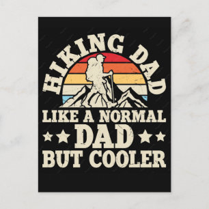 Dad lover fathers day funny adventure hiking  holiday postcard