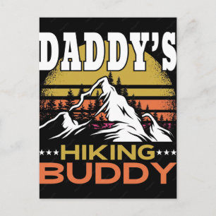 Dad lover fathers day funny adventure hiking  holiday postcard