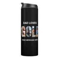 Dad Loves Golf 4 Photos Personalized