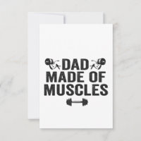 Dad Made of Muscles Funny Fitness Father Gift 