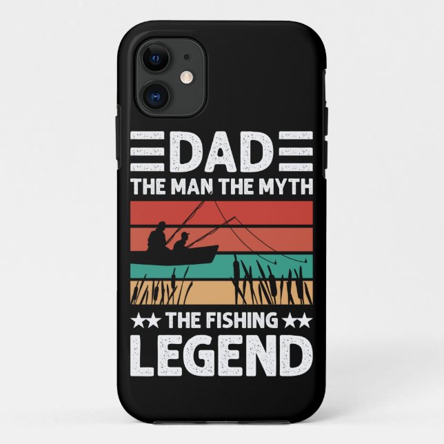 Dad man myth fishing legend distressed Case-Mate iPhone case (Back)