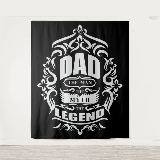 Dad man myth legend backdrop wall hanging tapestry (Front)