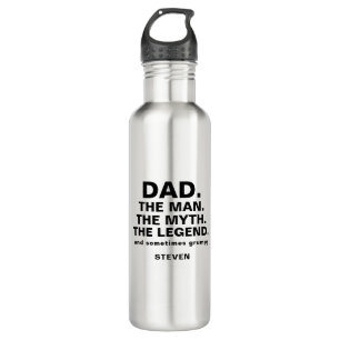 Dad Man Myth Legend Funny Quote Personalized 710 Ml Water Bottle