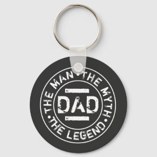 Dad Man Myth Legend Grunge Stamp Father's Day T-Sh Keychain