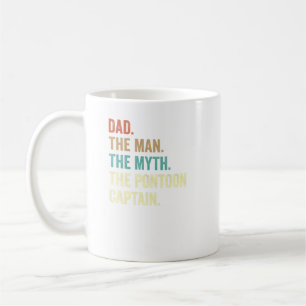 Dad Man Myth Pontoon Captain Funny Pontoon For Men Coffee Mug