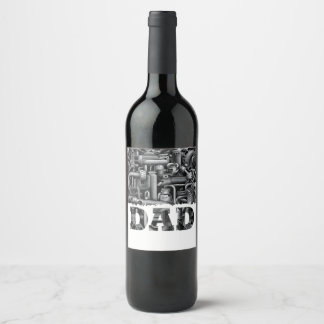 DAD Mechanic Automotive Wine Label