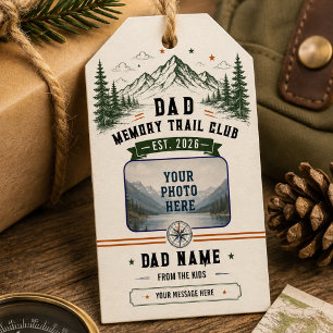 Dad Memory Trail Club   Father’s Day Photo Gift Tags