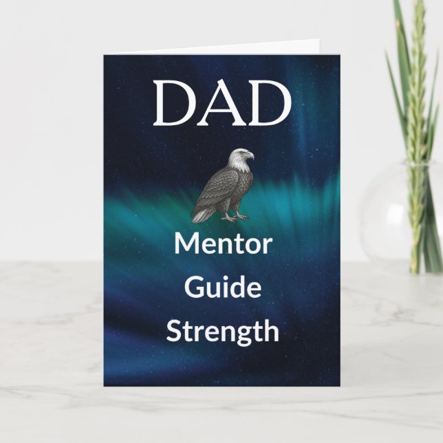 Dad Mentor Guide Card - Eagle Northern Lights (Front)