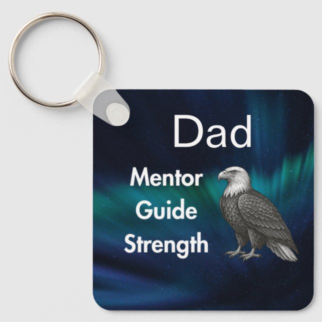 Dad Mentor Guide Strength & Heart Keychain Eagle (Front)