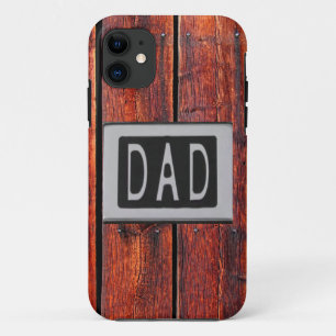 DAD Metal Barn Wood Background iPhone 11 Case