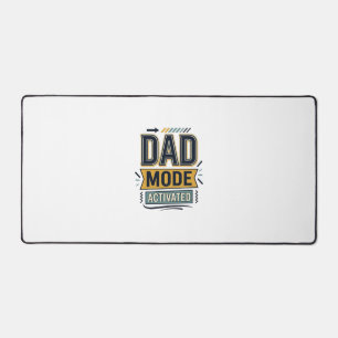 Dad Mode Activated Vintage Engraving Shirt Design  Desk Mat