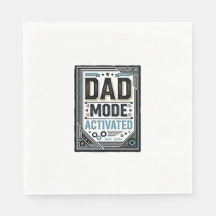 Dad Mode Activated Vintage Engraving Shirt Design_ Napkin