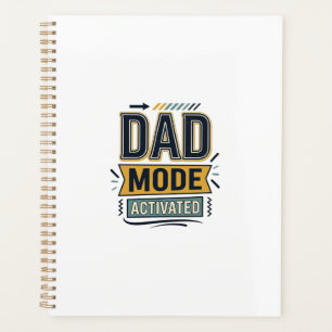 Dad Mode Activated Vintage Engraving Shirt Design Planner