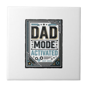 Dad Mode Activated Vintage Engraving Shirt Design_ Tile