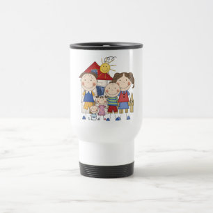 Dad, Mom, Boy, Girl, Baby Boy Family Travel Mug