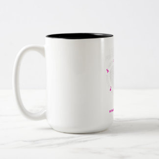 Dad Mom I Wear Pink For My Daughter Breast Cancer Two-Tone Coffee Mug