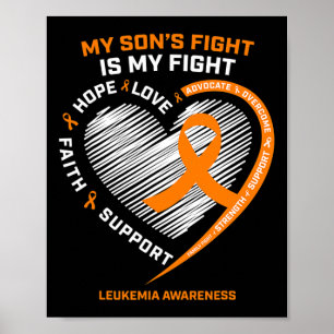 Dad Mom Leukaemia Awareness Son Gifts Men Women So Poster