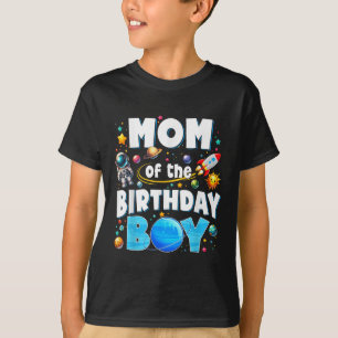 Dad Mom Of The Birthday Boy Astronaut Family Space T-Shirt