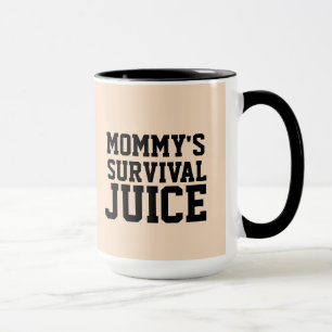 DAD MOMMY'S SURVIVAL JUICE COFFEE MUG