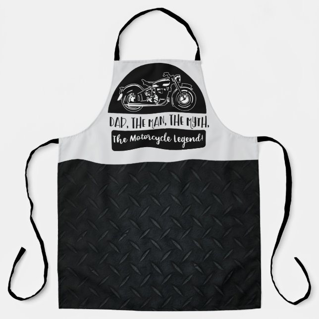 Dad Motorcycle Legend Cool Men's Father's Day Apron (Front)