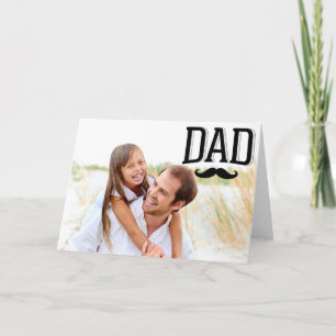 Dad Moustache Happy Father's Day Photo Card