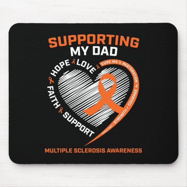 Dad Ms Dad Multiple Sclerosis Dad Ms Awareness  Mouse Pad (Front)