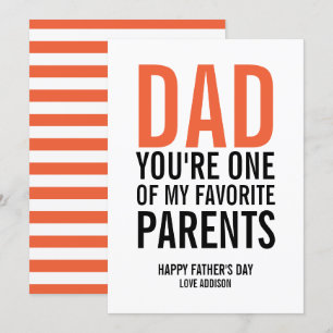 Dad My Favourite Parent Father's Day Card