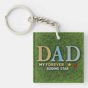 Dad: My Forever Guiding Star Keychain