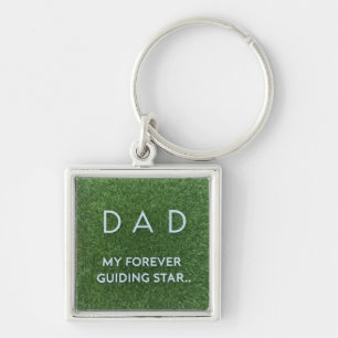 Dad: My Forever Guiding Star - Premium Square Keyc Keychain