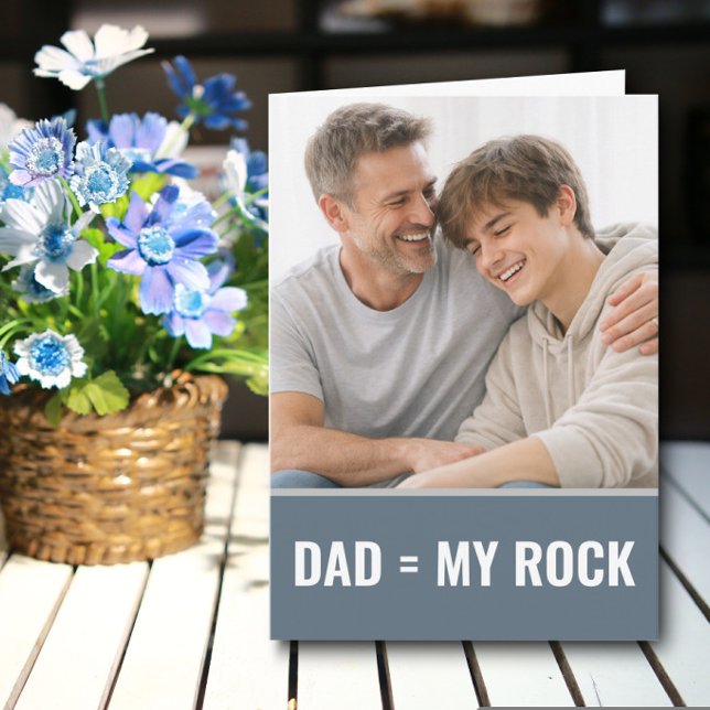 Dad, My Rock Father’s Day From Son Customizable Card (Creator Uploaded)