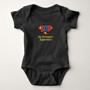 DAD My Strongest Superhero Baby Bodysuit