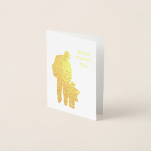 Dad 'n' Kiddo Silhouette 1 Father's Day card