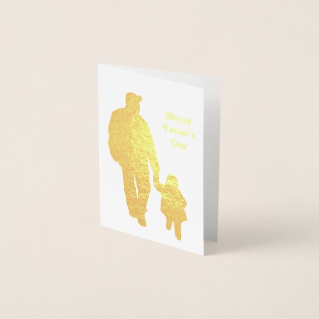 Dad 'n' Kiddo Silhouette 3 Father's Day card (Front)