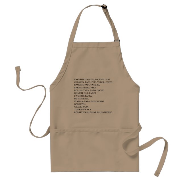 Dad Names in Different Languages  Standard Apron (Front)