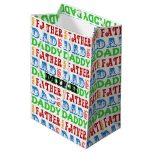Dad Names Personalized Gift Bag