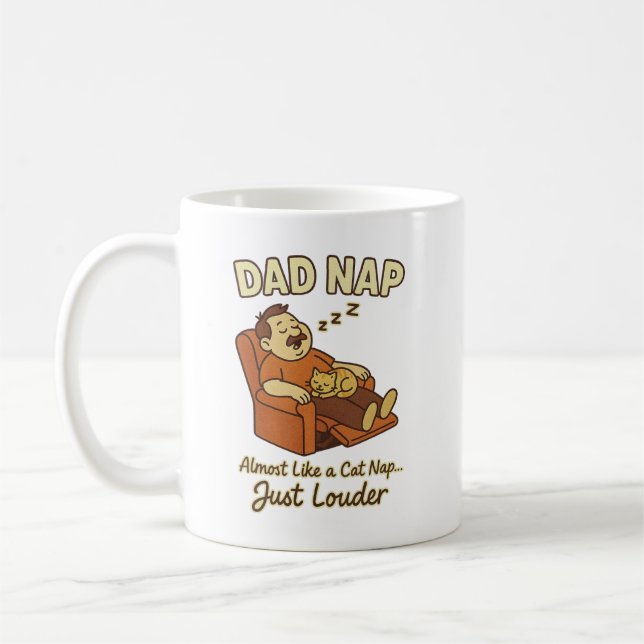 Dad Nap Featured  Coffee Mug (Left)
