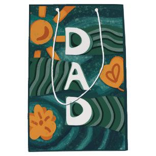 Dad - National Dad Appreciation Day Green Medium Gift Bag