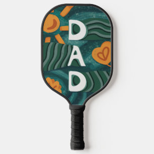 Dad - National Dad Appreciation Day Green Pickleball Paddle