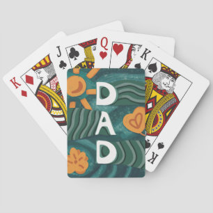 Dad - National Dad Appreciation Day Green Playing Cards