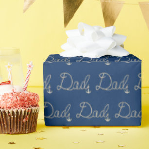 Dad Nautical Rope and Anchor Wrapping Paper