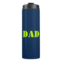 Dad neon green navy blue modern typography cool