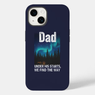 Dad Northern Lights Camping Customizable iPhone 14 Case