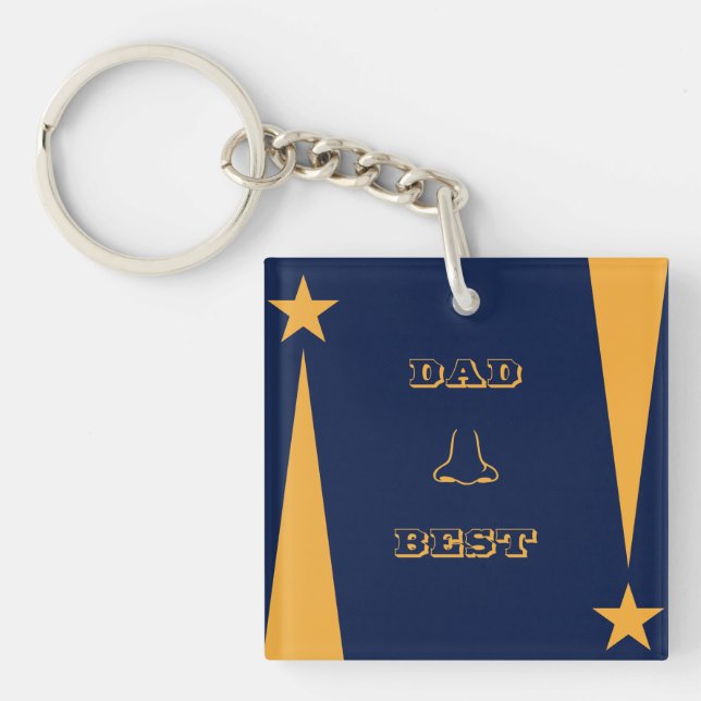 Dad Nose Best pun Keychain (Front)