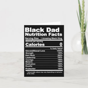 Dad Nutrition Facts  Card