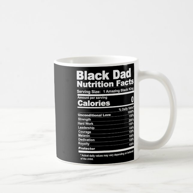 Dad Nutrition Facts  Coffee Mug (Right)